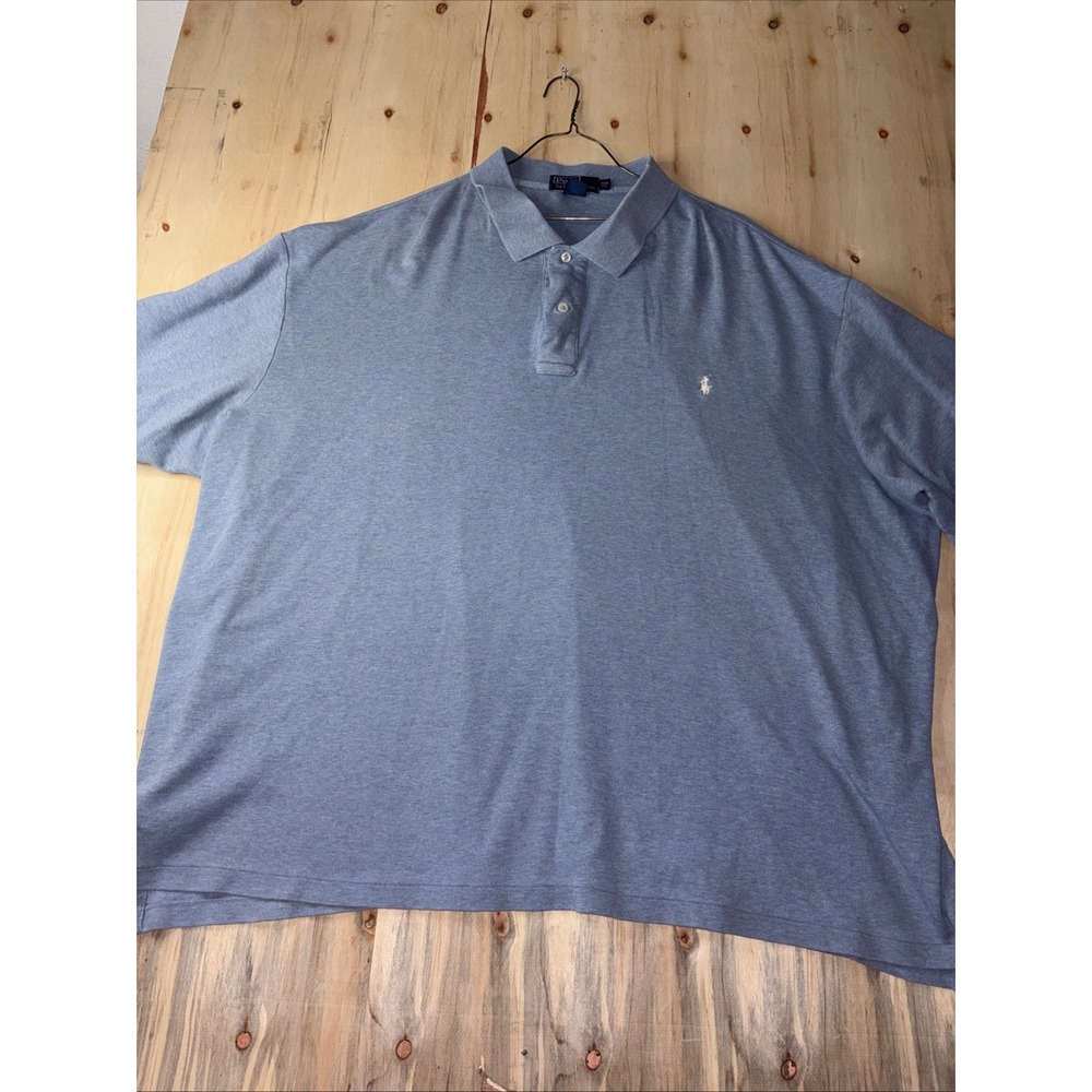 Polo Ralph Lauren Mens Shirt 3XB Blue Short Sleeve Classic Prep Button Down